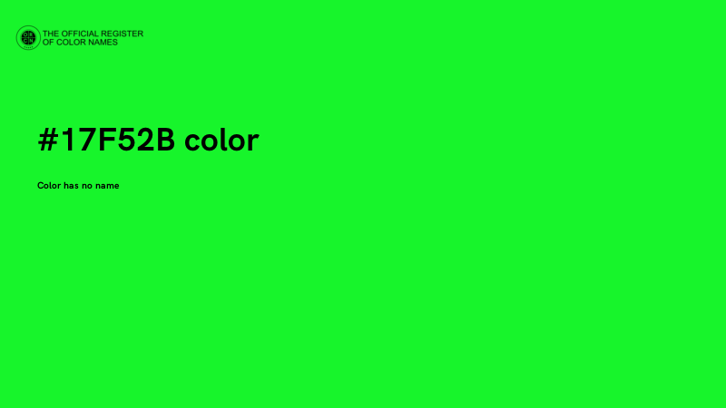 #17F52B color image