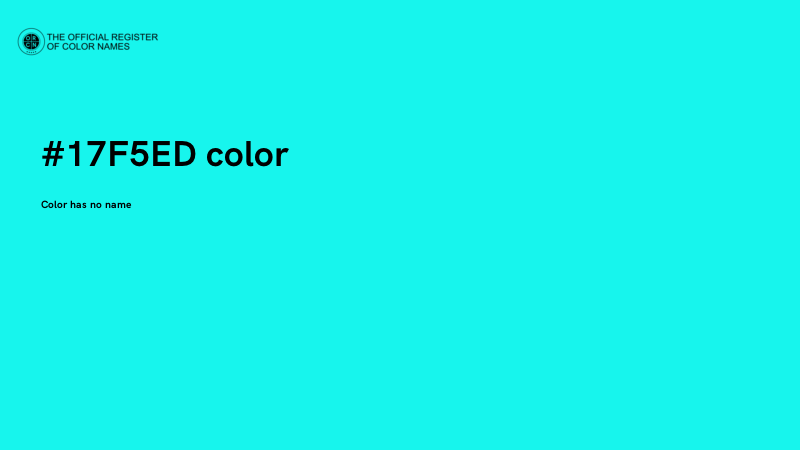 #17F5ED color image