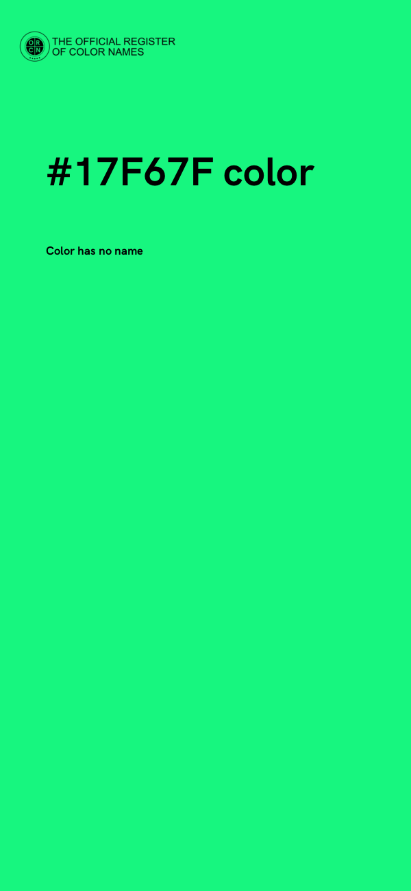 #17F67F color image