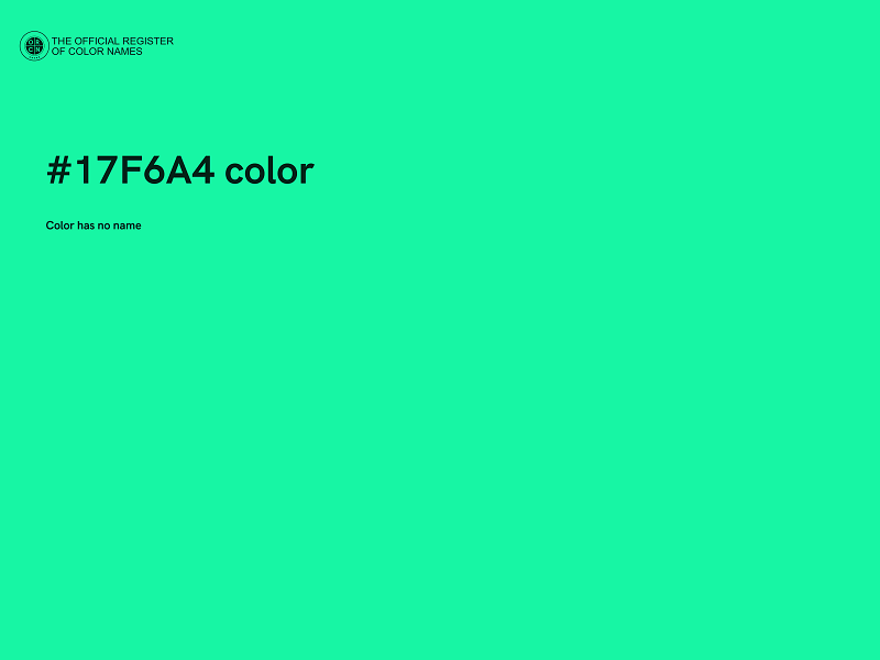 #17F6A4 color image