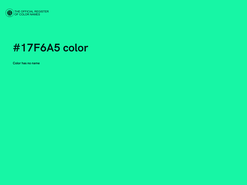 #17F6A5 color image