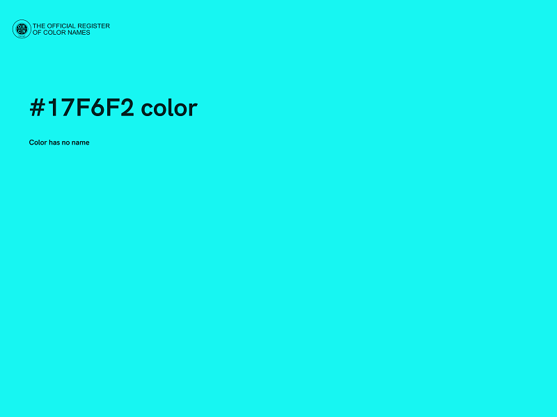 #17F6F2 color image