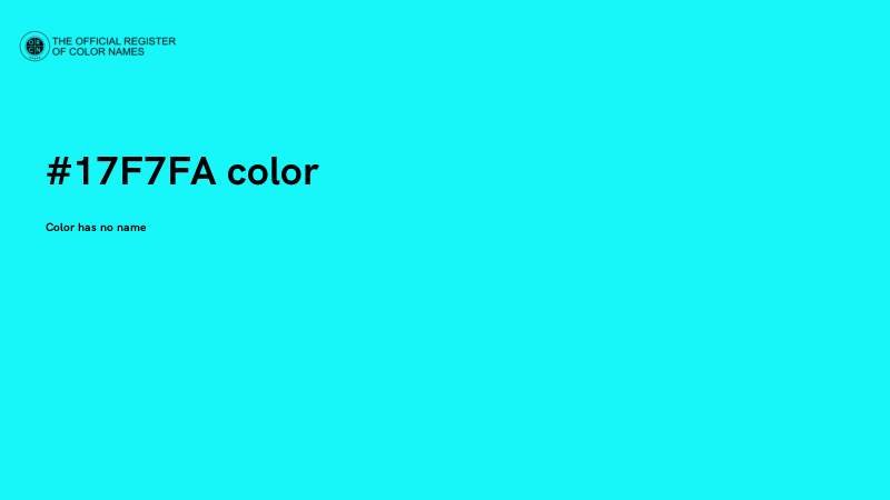 #17F7FA color image