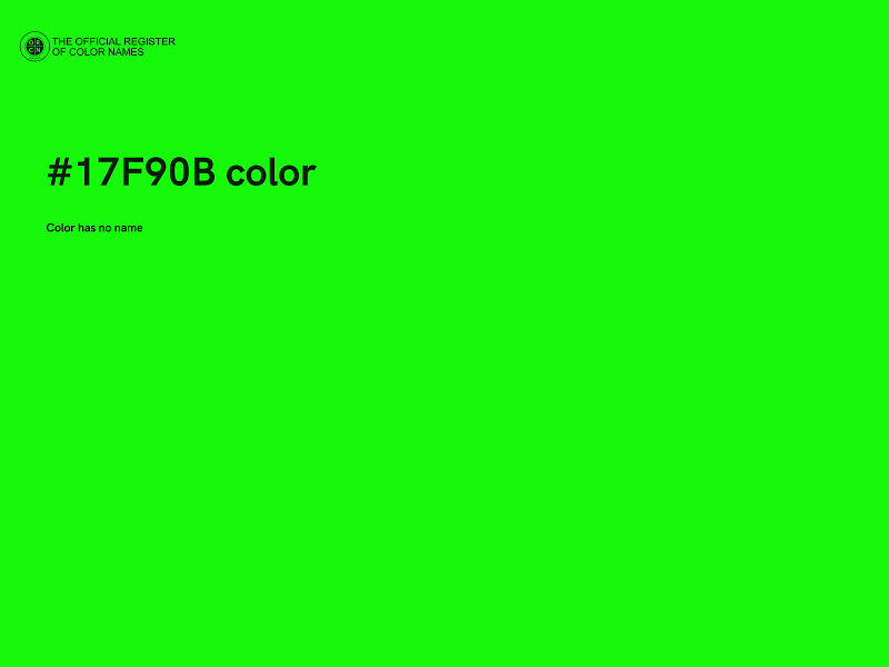 #17F90B color image