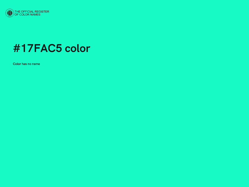 #17FAC5 color image