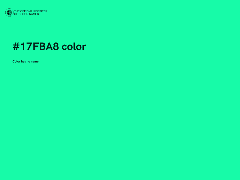 #17FBA8 color image