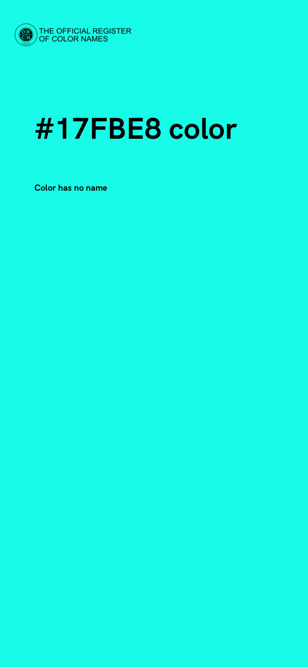 #17FBE8 color image