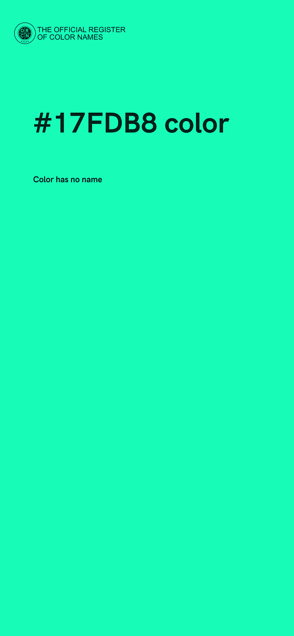 #17FDB8 color image