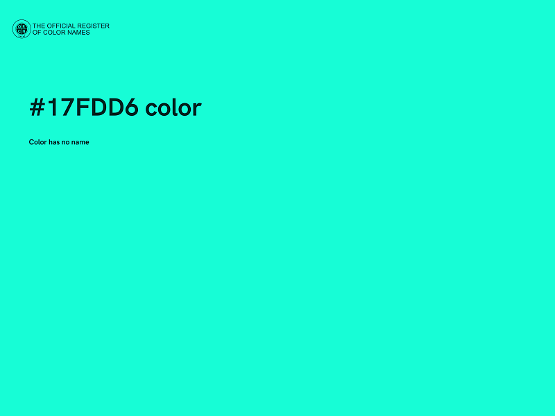 #17FDD6 color image