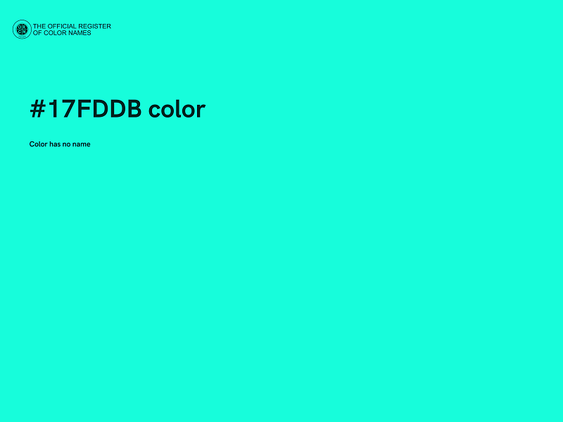 #17FDDB color image