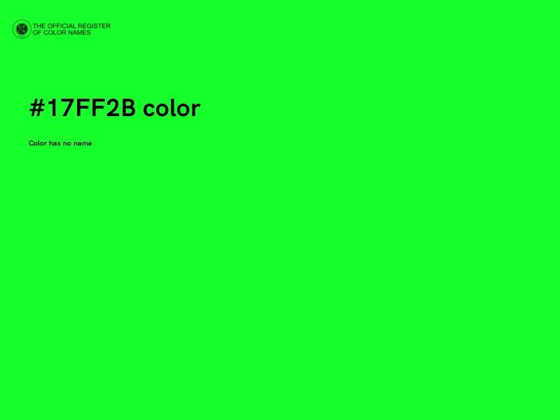 #17FF2B color image