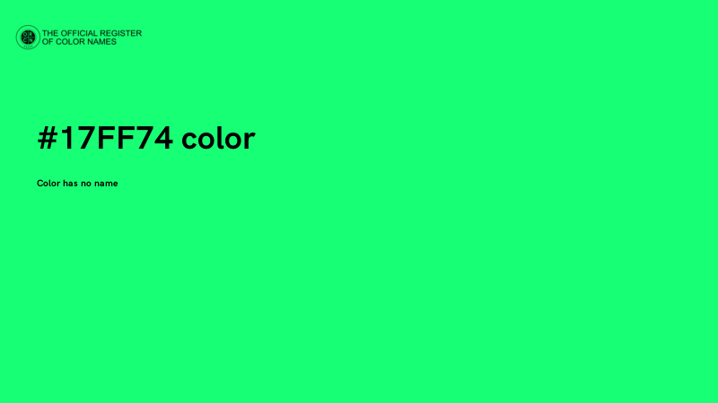 #17FF74 color image