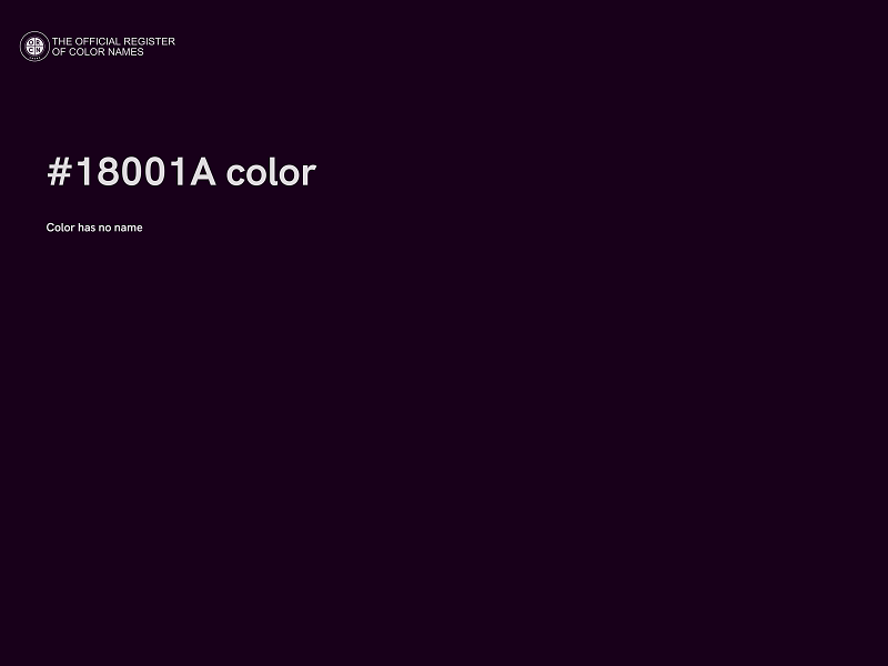 #18001A color image