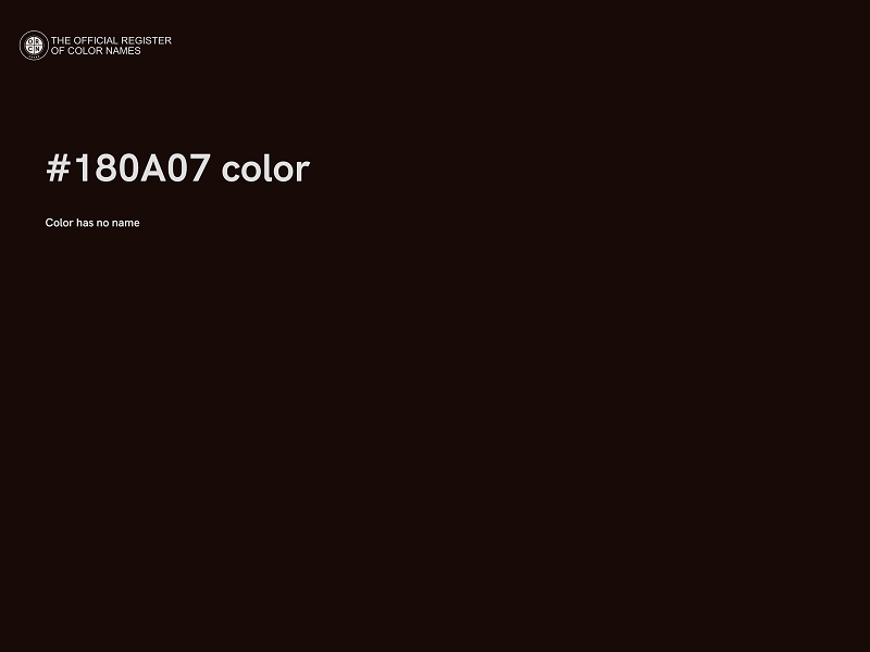 #180A07 color image