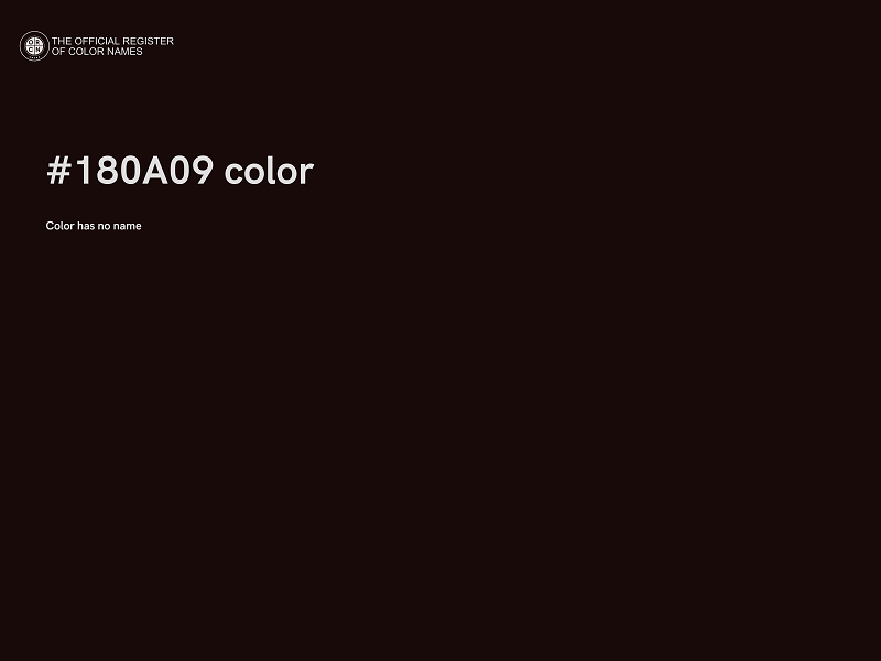 #180A09 color image