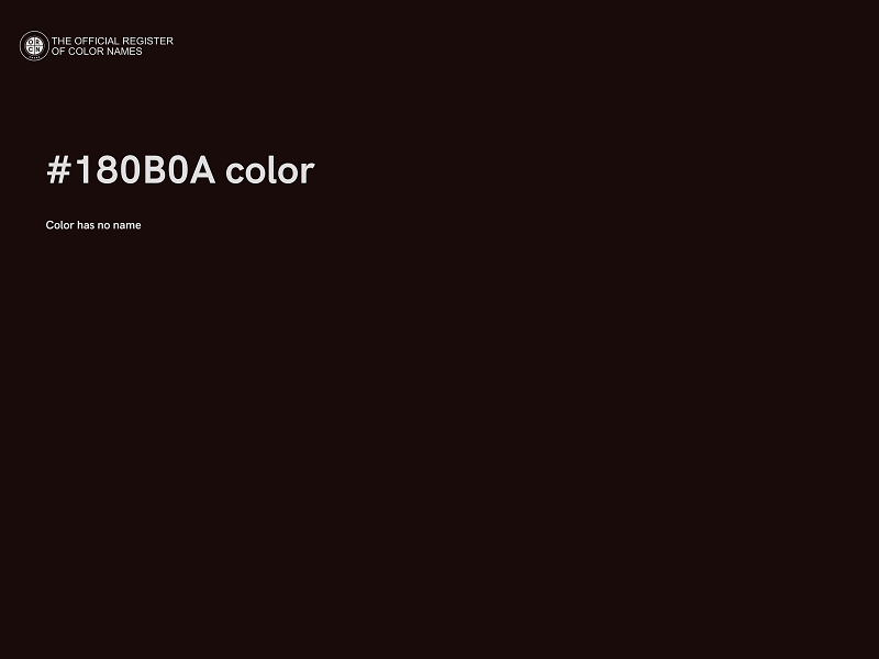 #180B0A color image