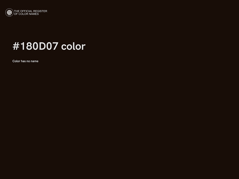 #180D07 color image