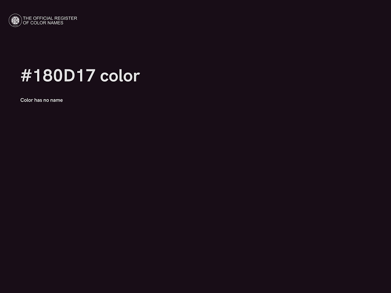 #180D17 color image