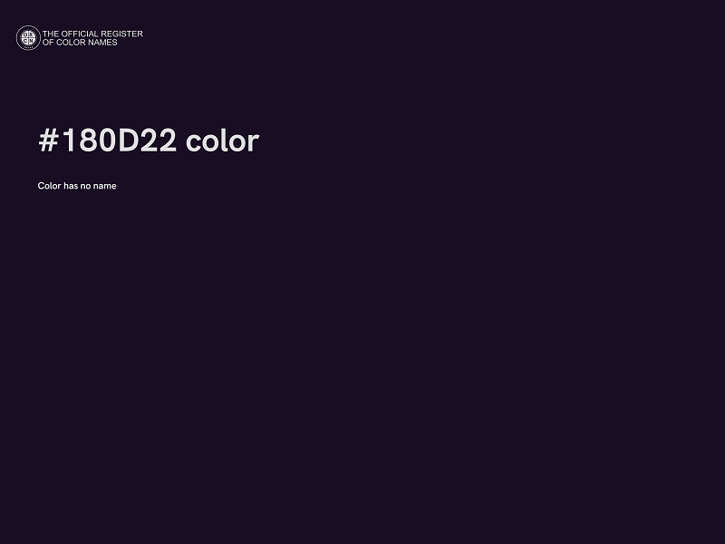 #180D22 color image