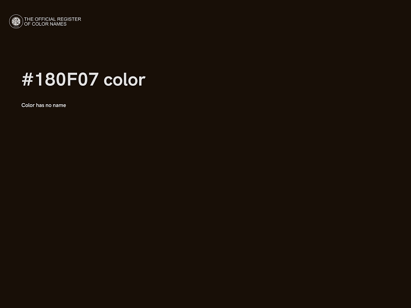 #180F07 color image