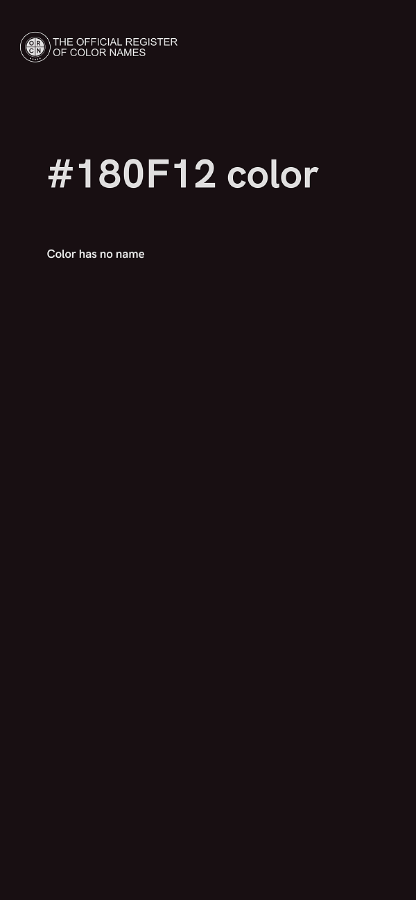 #180F12 color image