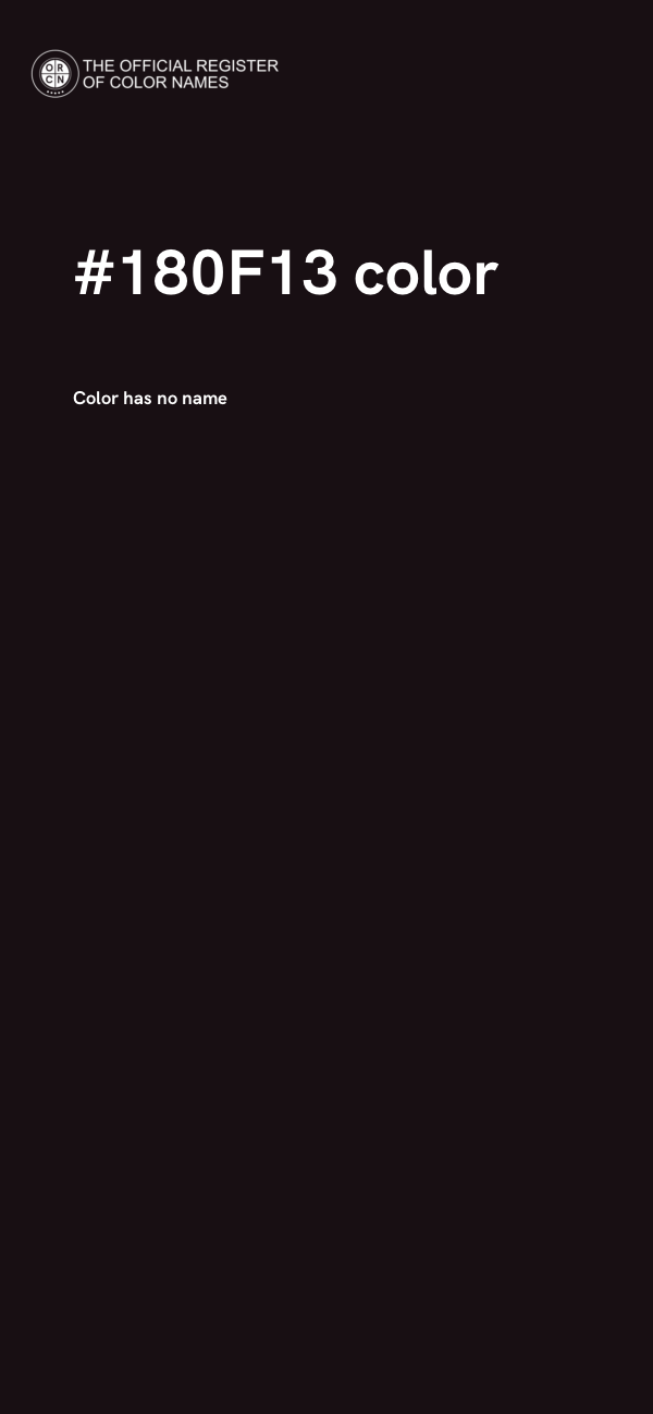#180F13 color image