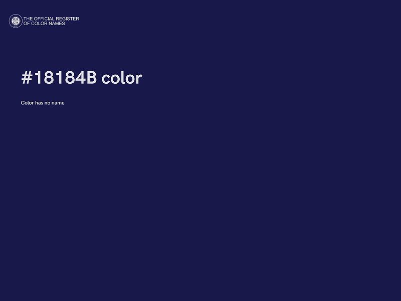 #18184B color image