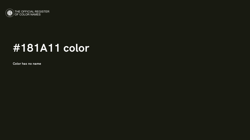 #181A11 color image
