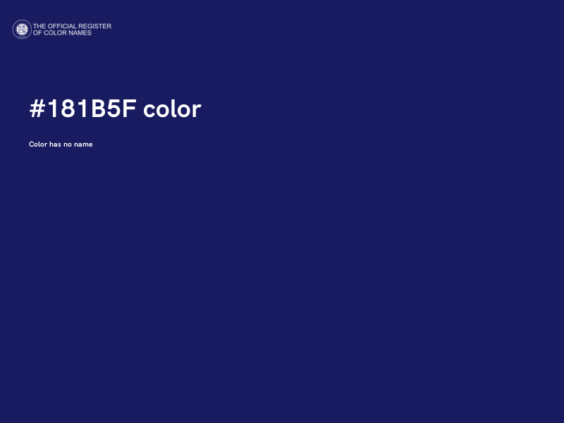 #181B5F color image