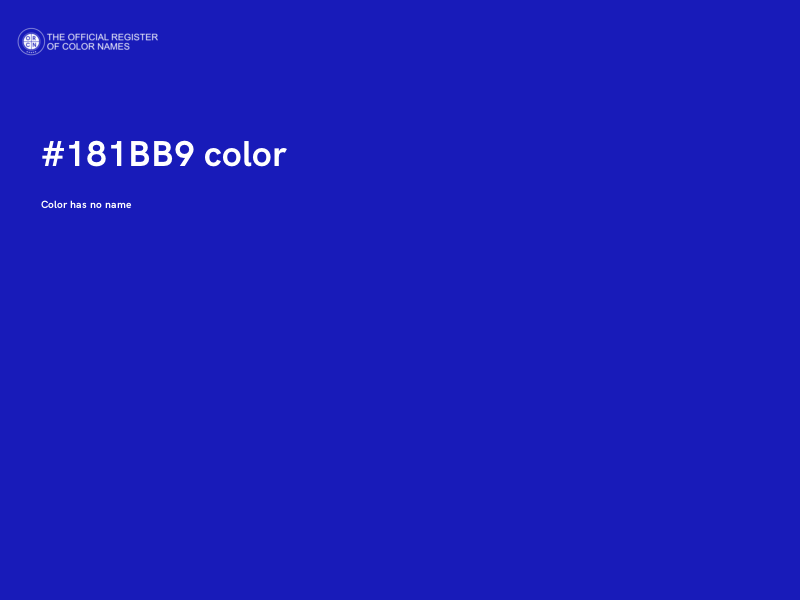 #181BB9 color image
