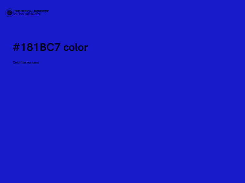 #181BC7 color image