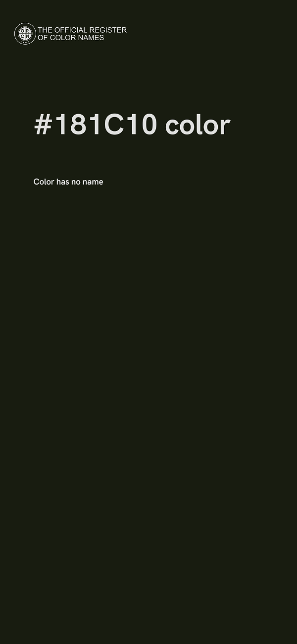 #181C10 color image