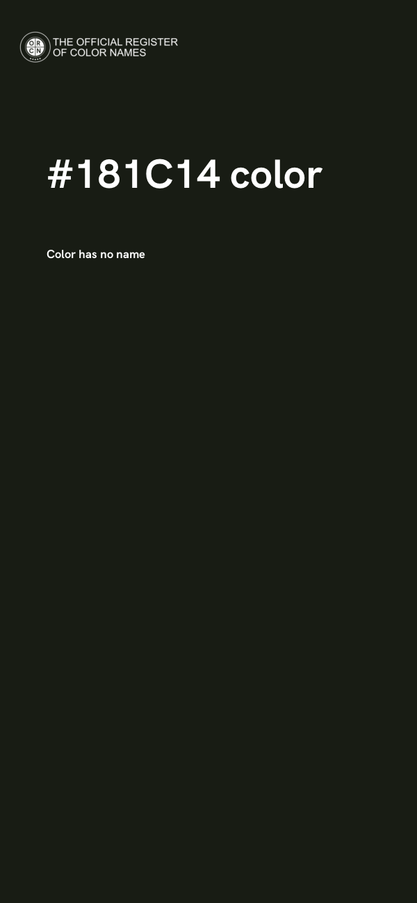 #181C14 color image