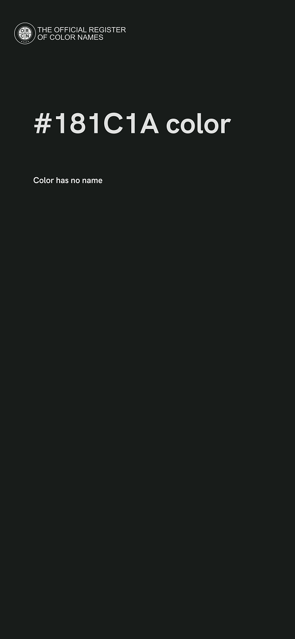 #181C1A color image