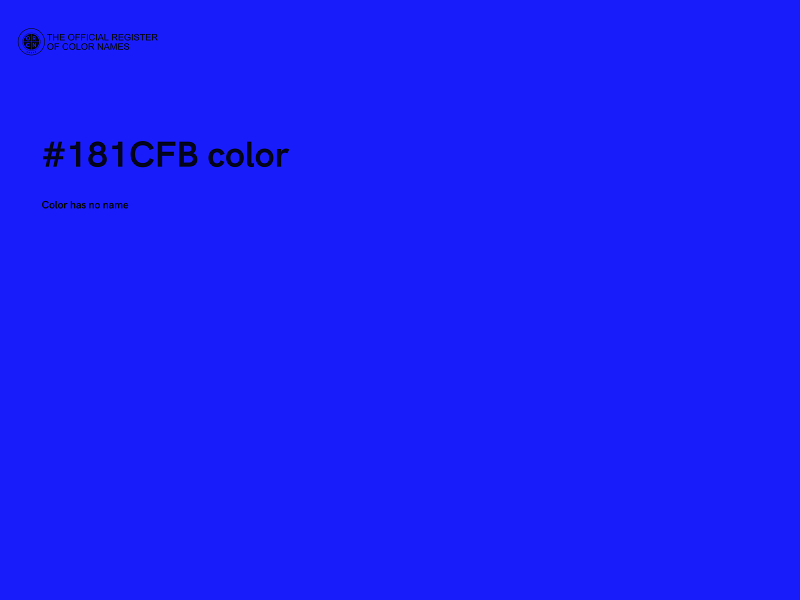 #181CFB color image