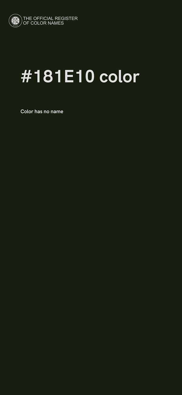 #181E10 color image