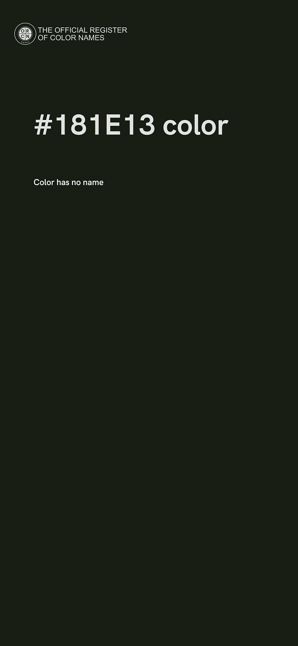 #181E13 color image