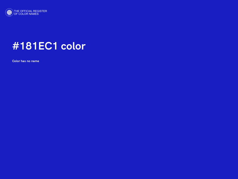 #181EC1 color image