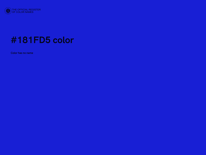 #181FD5 color image