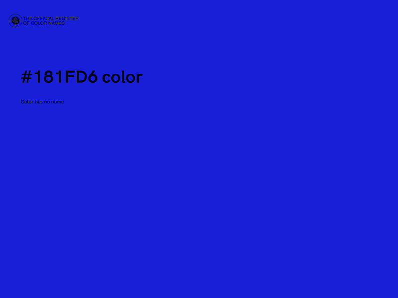 #181FD6 color image