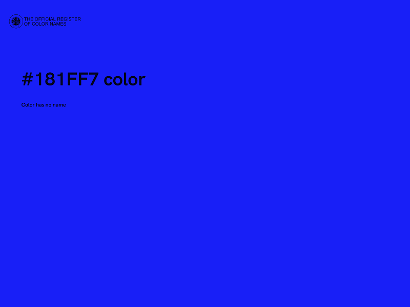 #181FF7 color image