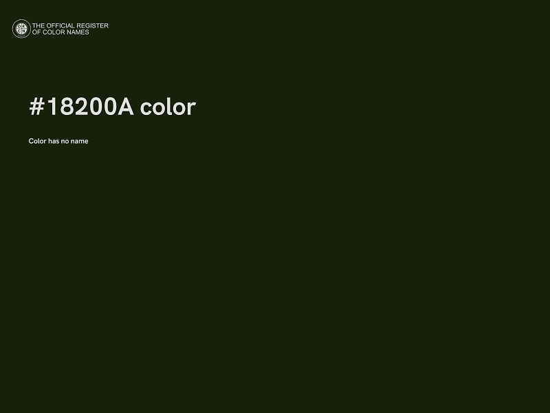 #18200A color image