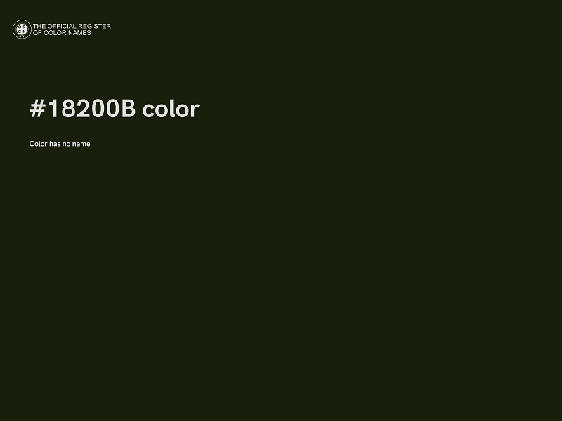 #18200B color image