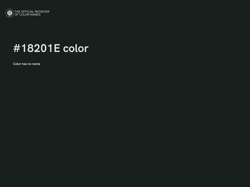 #18201E color image