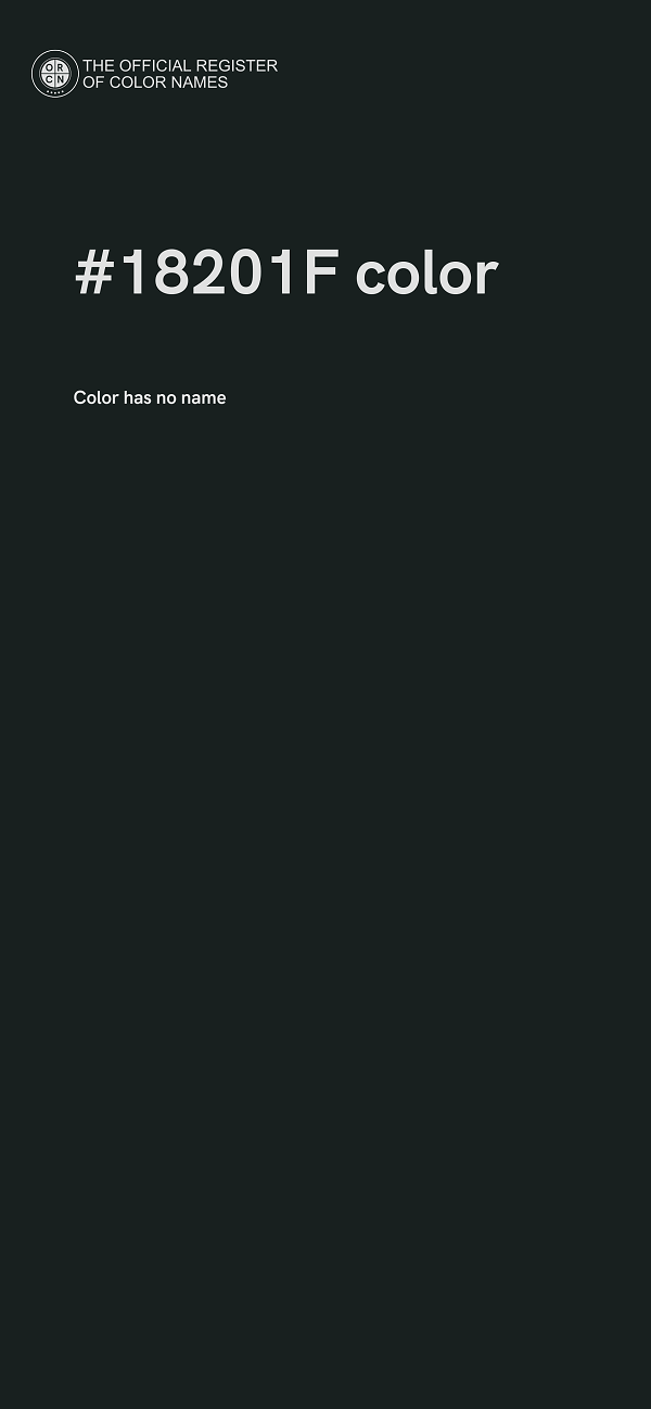 #18201F color image