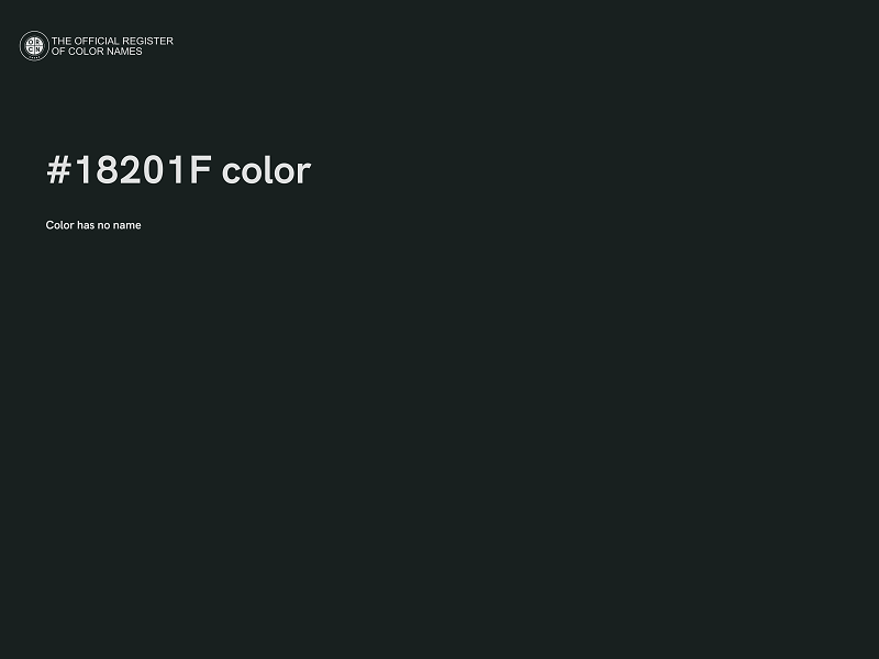 #18201F color image