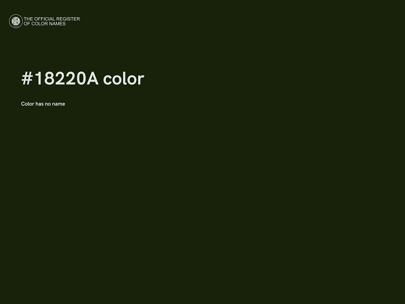 #18220A color image