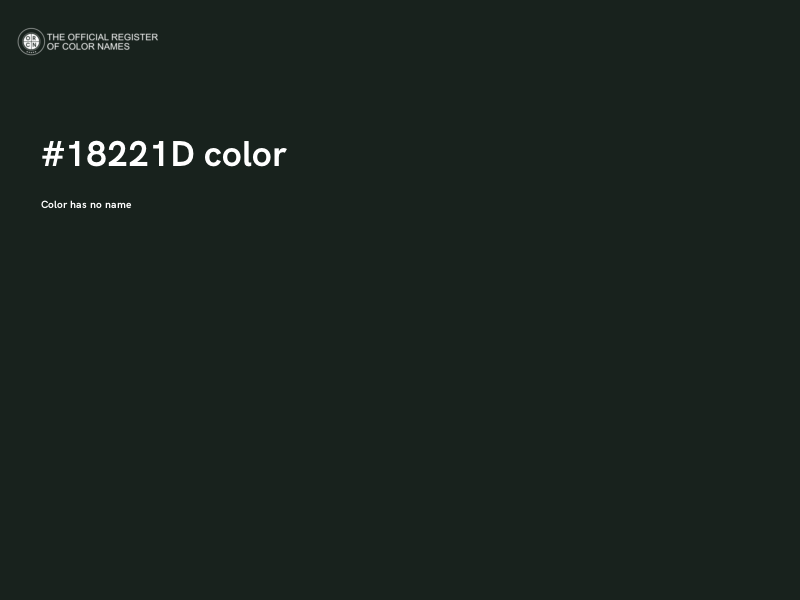 #18221D color image