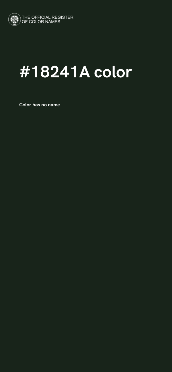 #18241A color image