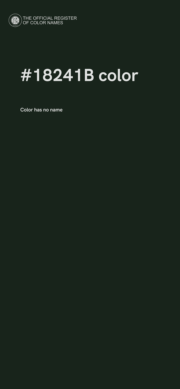 #18241B color image